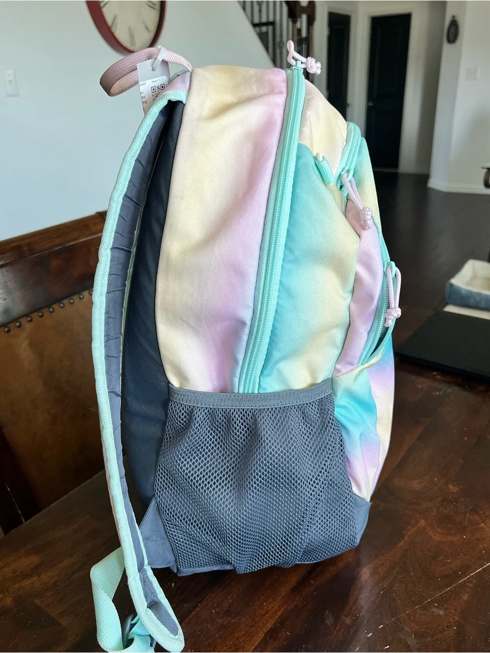 adidas Kids Pastel Tie-Dye Backpack - Mint/Pink/Yellow